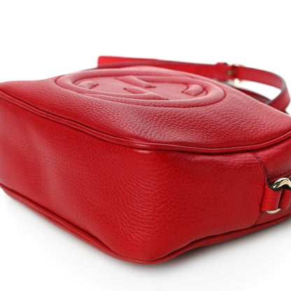 Gucci Pebbled Calfskin Small Soho Disco Bag Tabasco Red 11 of 24