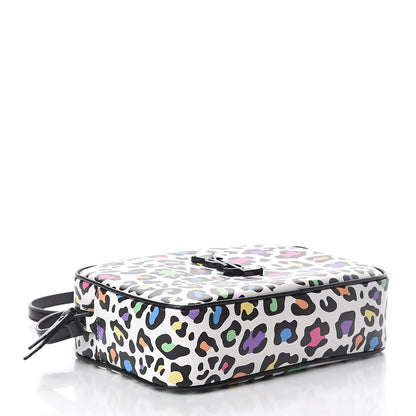 Saint Laurent Grain De Poudre Medium Classic Monogram Multicolor Leopard Print Camera Bag Black 4 of 11