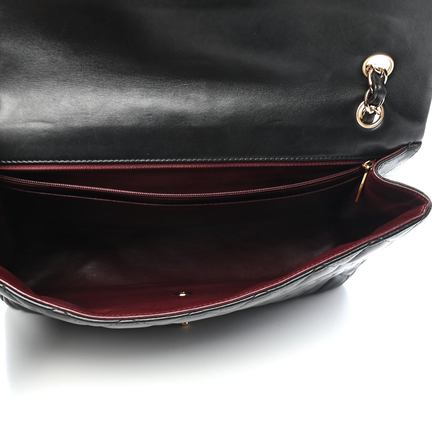 Lambskin Quilted Maxi Single Flap Black