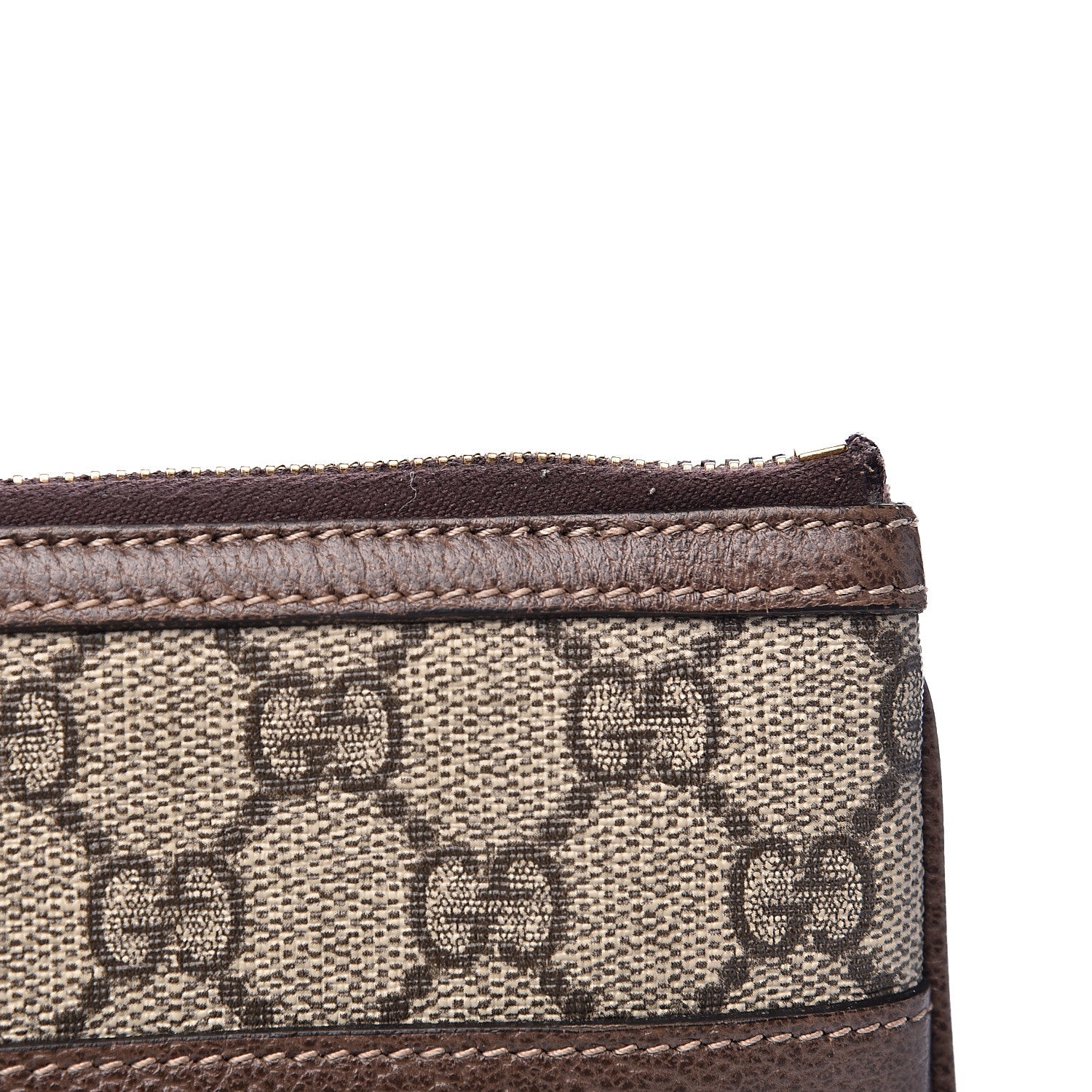 Gucci GG Supreme Monogram Large Ophidia Pouch Clutch Brown 10 of 11