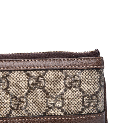 Gucci GG Supreme Monogram Large Ophidia Pouch Clutch Brown 10 of 11
