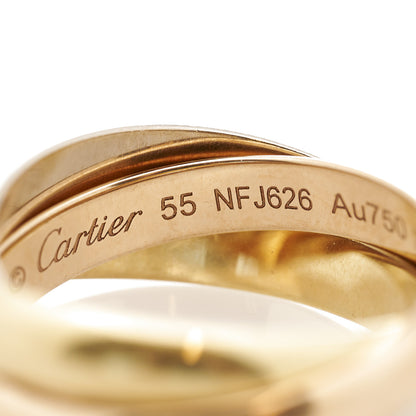 Cartier 18K Pink Yellow White Gold Classic Trinity Ring 55 7.25 5 of 10