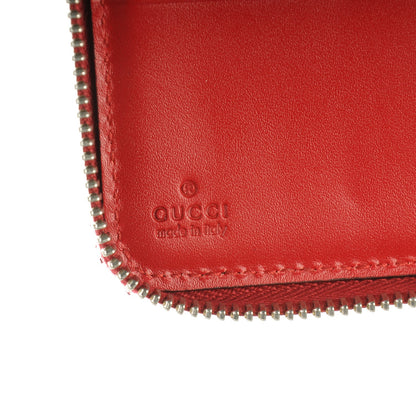 Gucci Guccissima Signature Zip Around Organizer Wallet Hibiscus Red 6 of 7