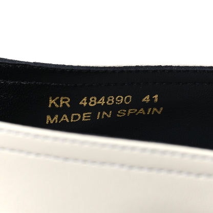 Saint Laurent Lambskin Monogram Espadrilles 41 White 6 of 10