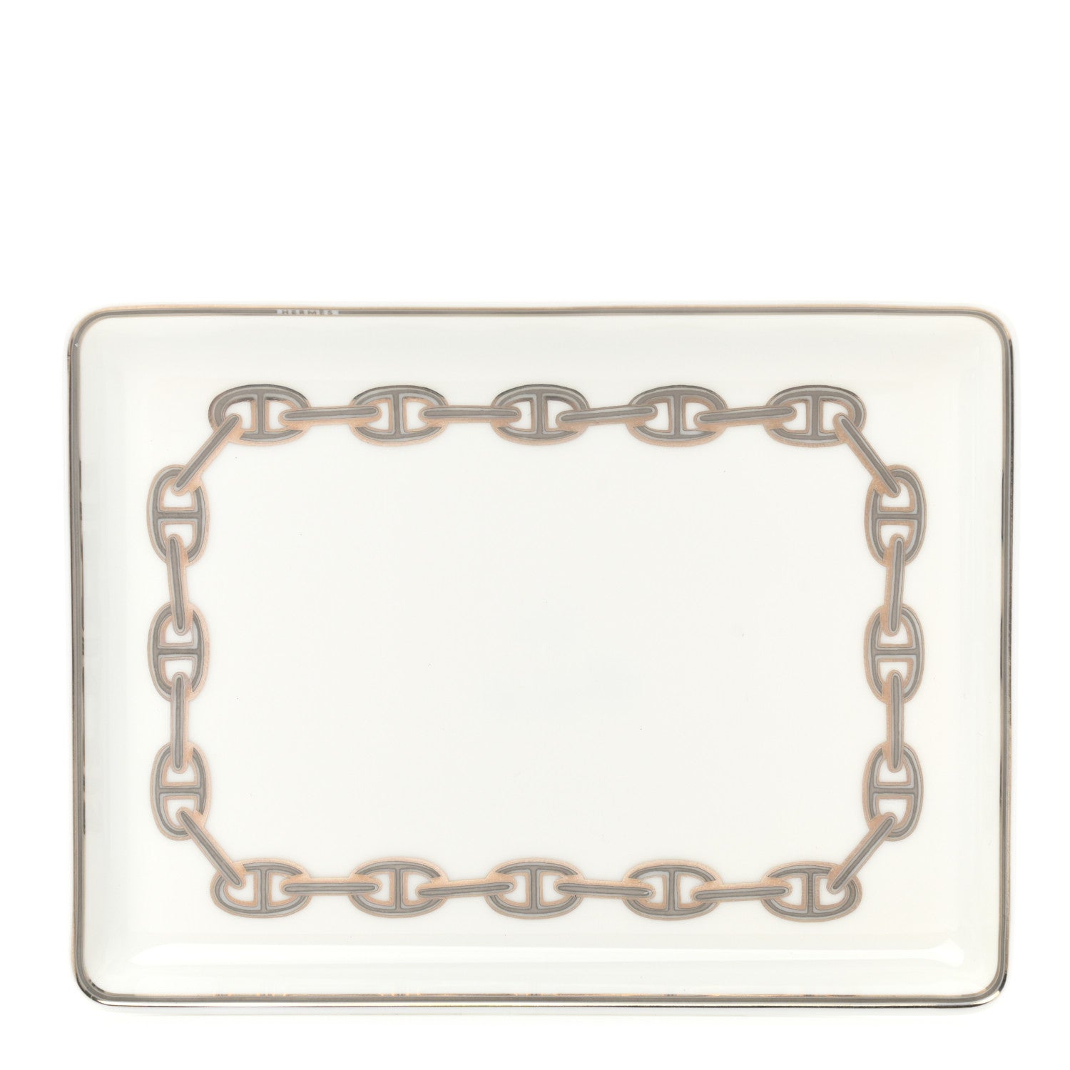 Hermes Porcelain Chaine d' Ancre Sushi Plate 1 of 15