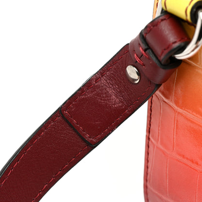 Chloe Calfskin Crocodile Embossed Mini C Double Carry Ombre Yellow 10 of 10