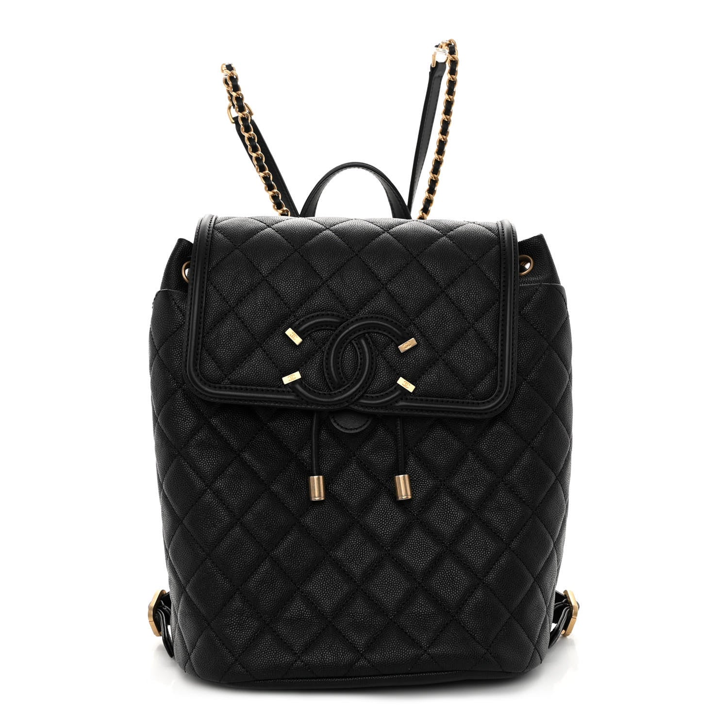 Chanel Caviar Quilted Filigree Backpack Black 1 of 10