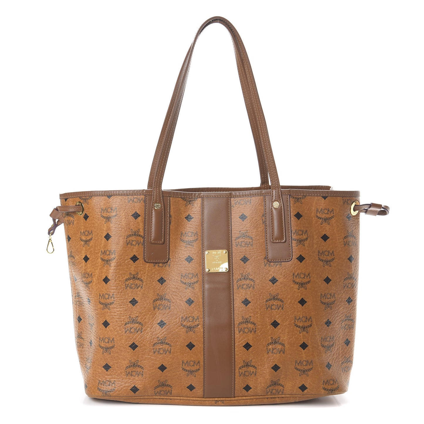 Visetos Medium Liz Reversible Shopper Tote Cognac