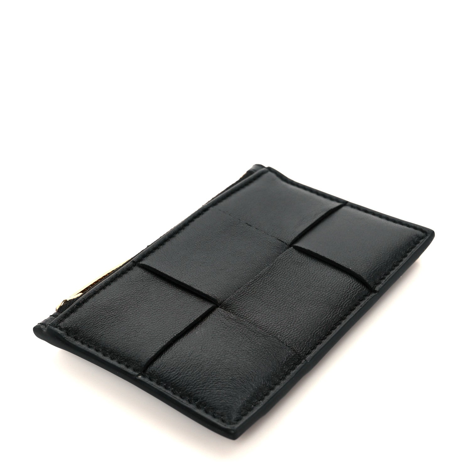 Bottega Veneta Nappa Intreccio Cassette Zipped Card Case Black 4 of 9
