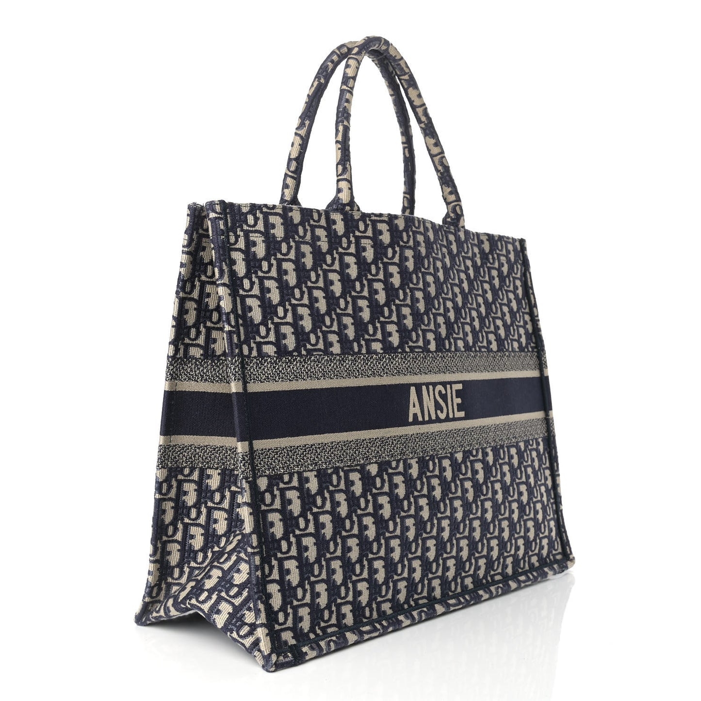 Oblique Large Book Tote Blue Multicolor