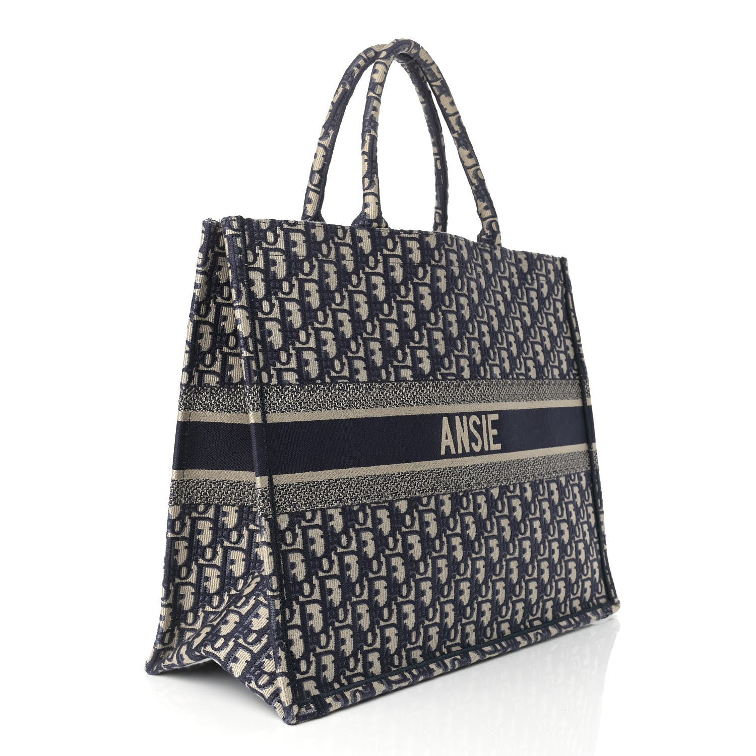 Christian Dior Oblique Large Book Tote Blue Multicolor 3 of 17