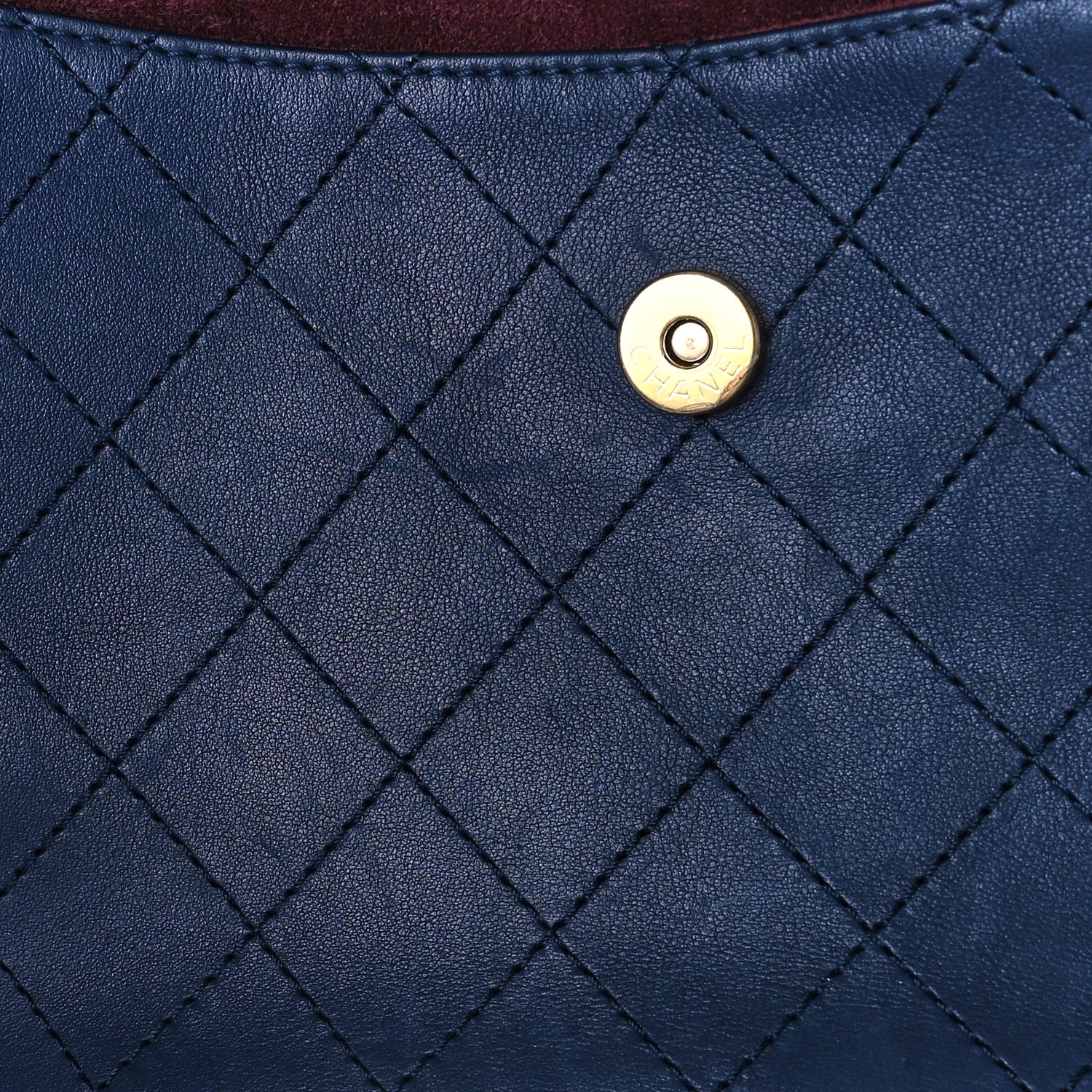 Chanel Calfskin Stitched Messenger Flap Bag Navy 10 of 12