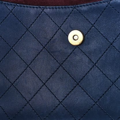 Chanel Calfskin Stitched Messenger Flap Bag Navy 10 of 12