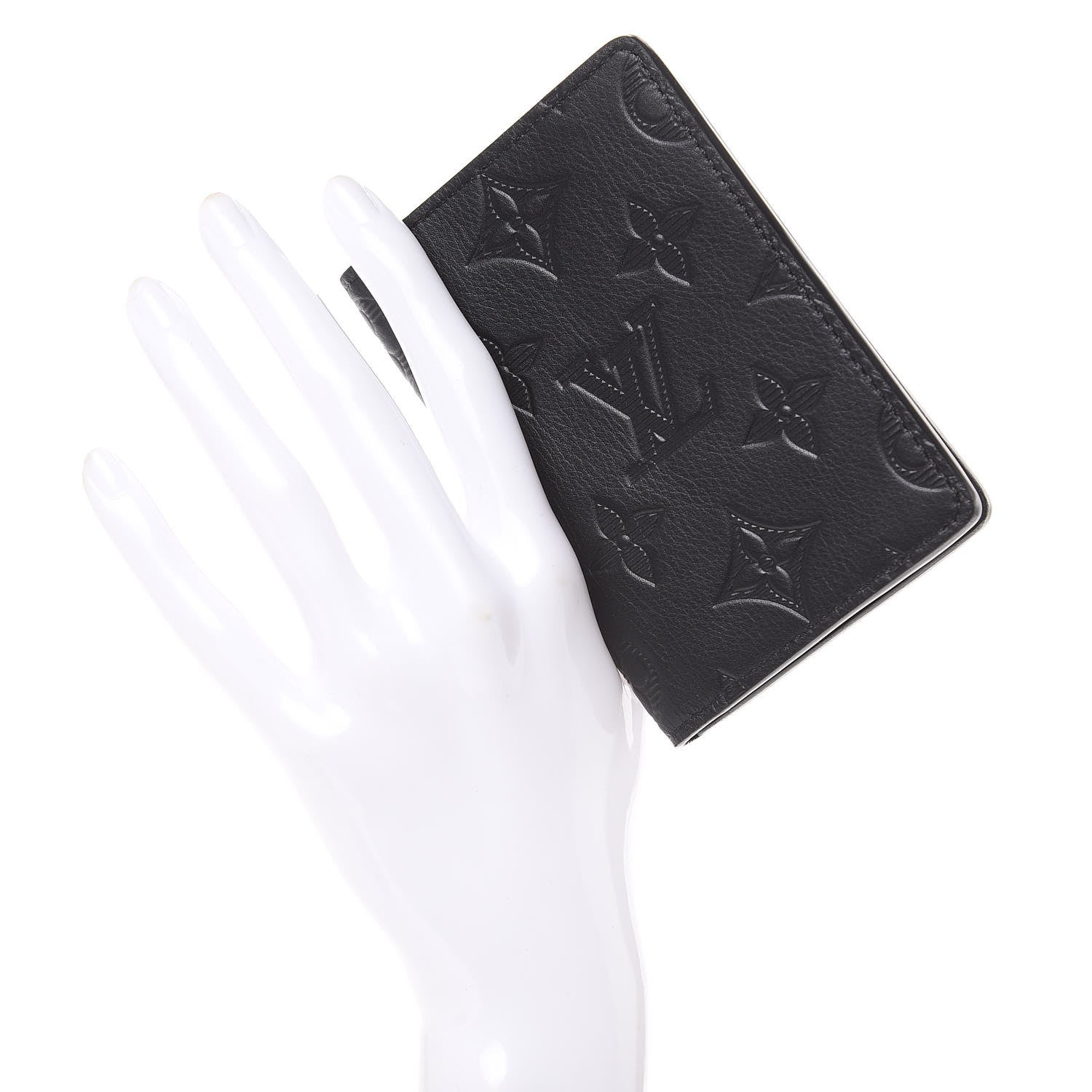 Louis Vuitton Calfskin Monogram Shadow Pocket Organizer Black 2 of 6