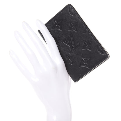 Louis Vuitton Calfskin Monogram Shadow Pocket Organizer Black 2 of 6