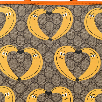 Gucci GG Supreme Monogram Banana Childrens Tote Beige Ebony Multicolor Carrot Orange 8 of 10