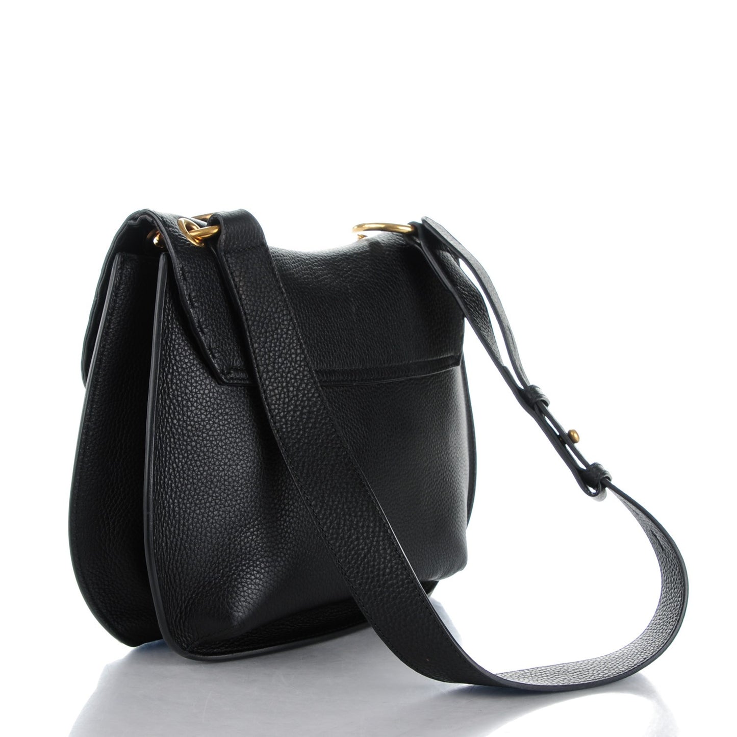Cellarius Calfskin Feline GG Marmont Flap Shoulder Bag Black