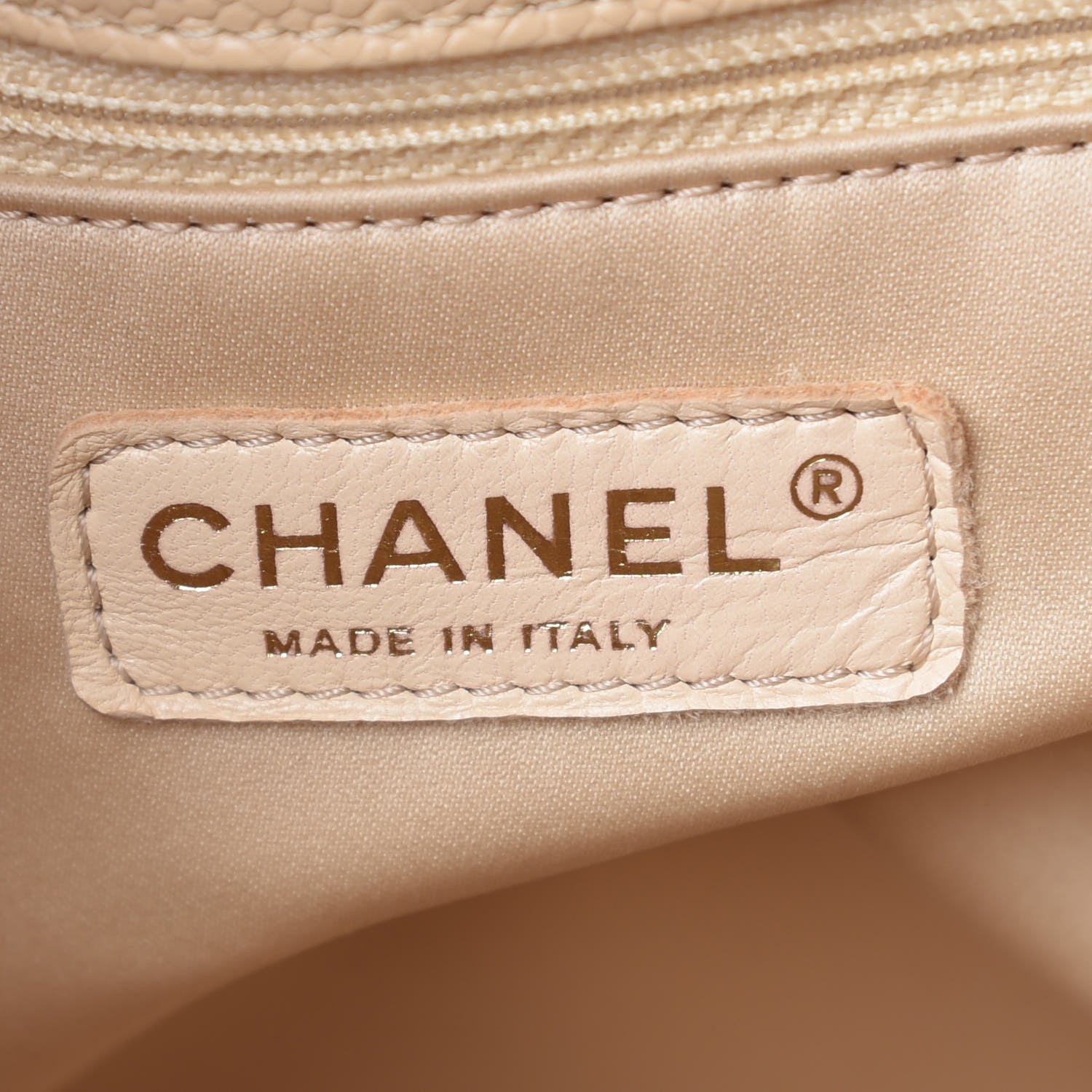 Chanel Caviar Quilted Petit Shopping Tote PST Beige 9 of 11