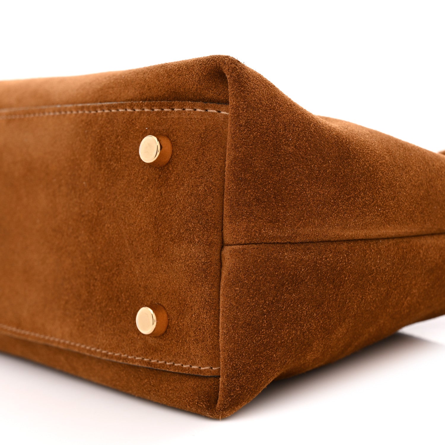 Versace Suede Logo Tag Hobo Tobacco 9 of 10