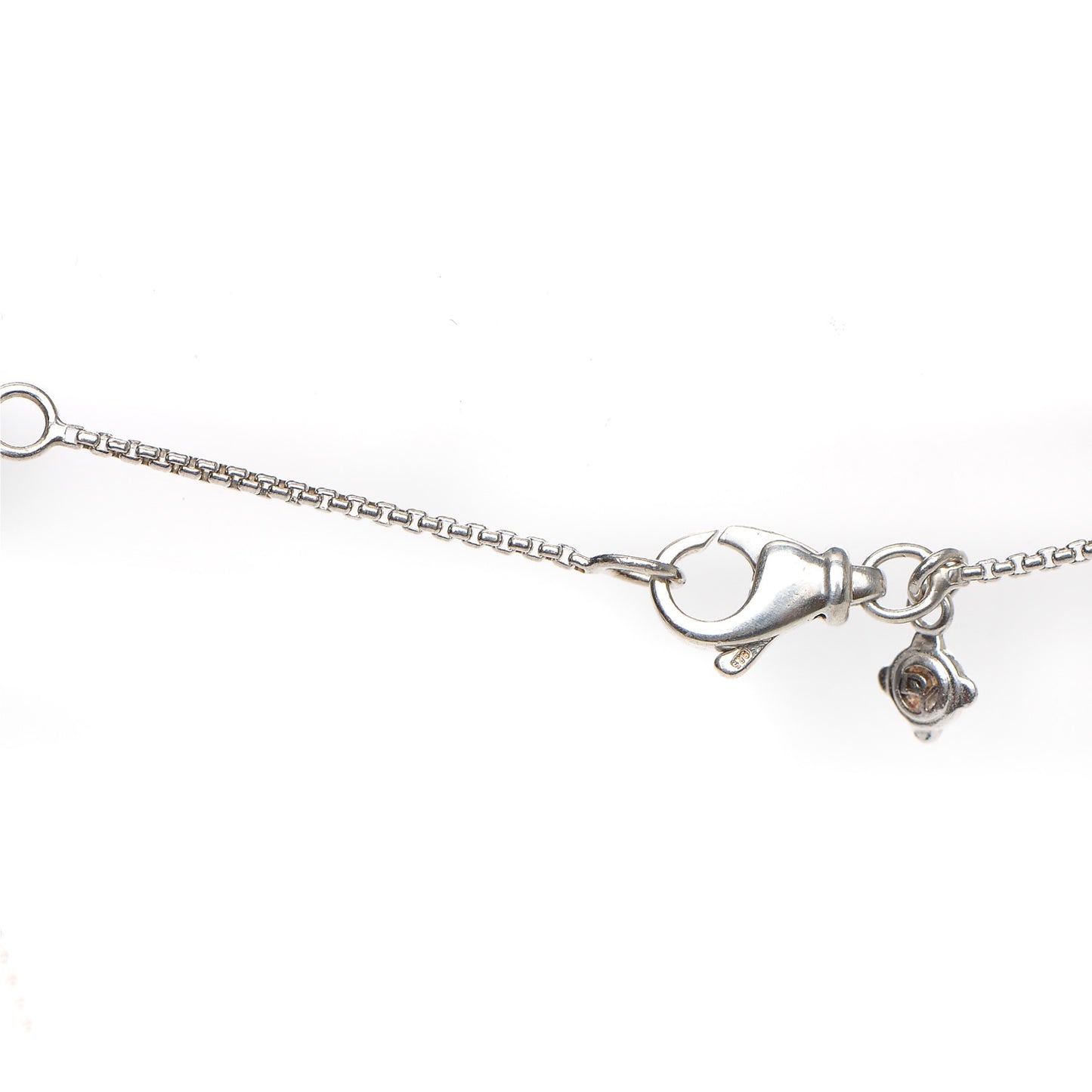 Sterling Silver Diamond 7mm Infinity Pendant Necklace