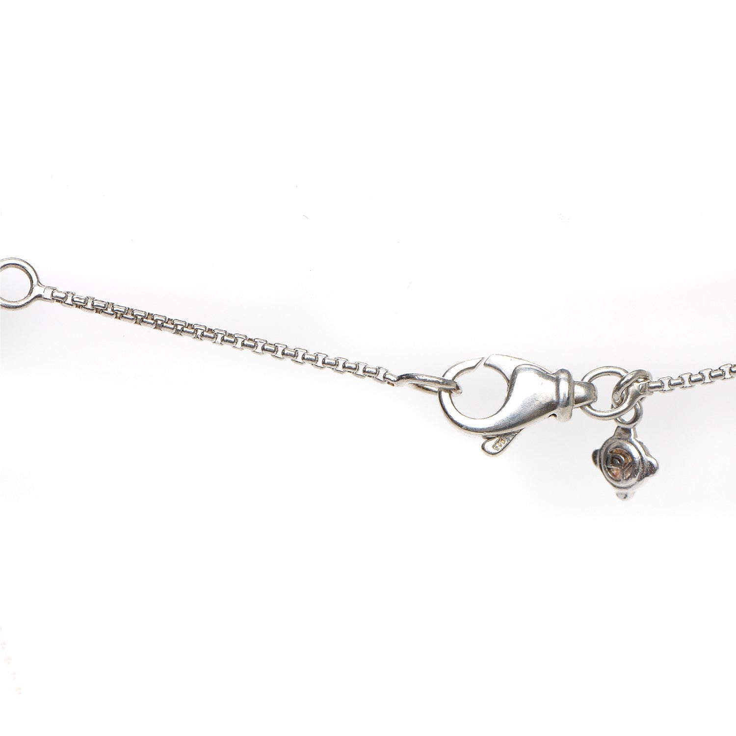David Yurman Sterling Silver Diamond 7mm Infinity Pendant Necklace 4 of 6