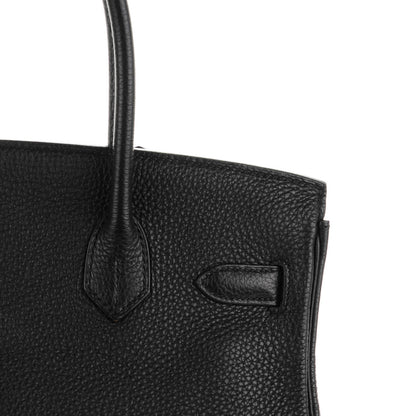 Hermes Taurillon Clemence Birkin 30 Black 13 of 31