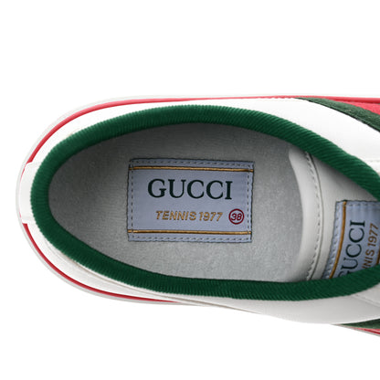 Gucci Jacquard Mini GG Monogram Web Womens 1977 Tennis Sneakers 38 White 7 of 8