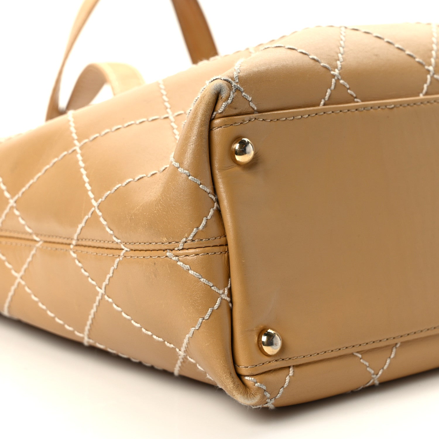 Chanel Calfskin Wild Stitch Large Tote Beige 8 of 11