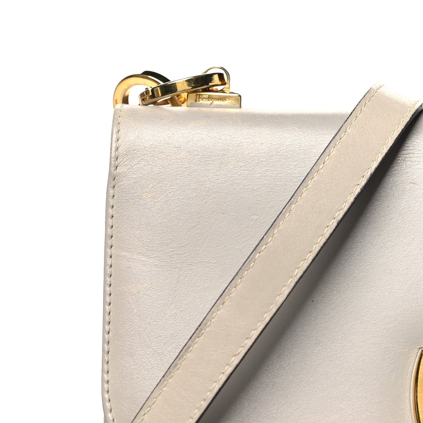 Calfskin Gancio Lock Satchel Grey