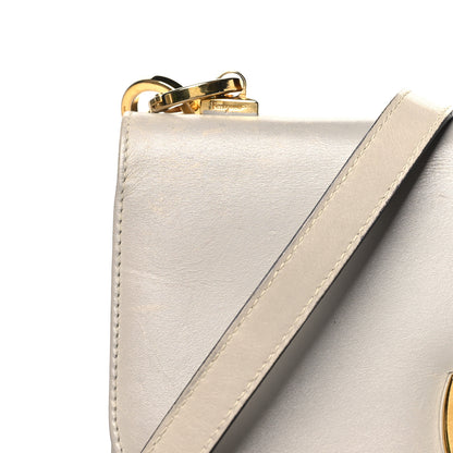 Salvatore Ferragamo Calfskin Gancio Lock Satchel Grey 10 of 12