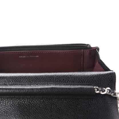 Chanel Caviar Quilted Wallet On Chain WOC Black 9 of 12