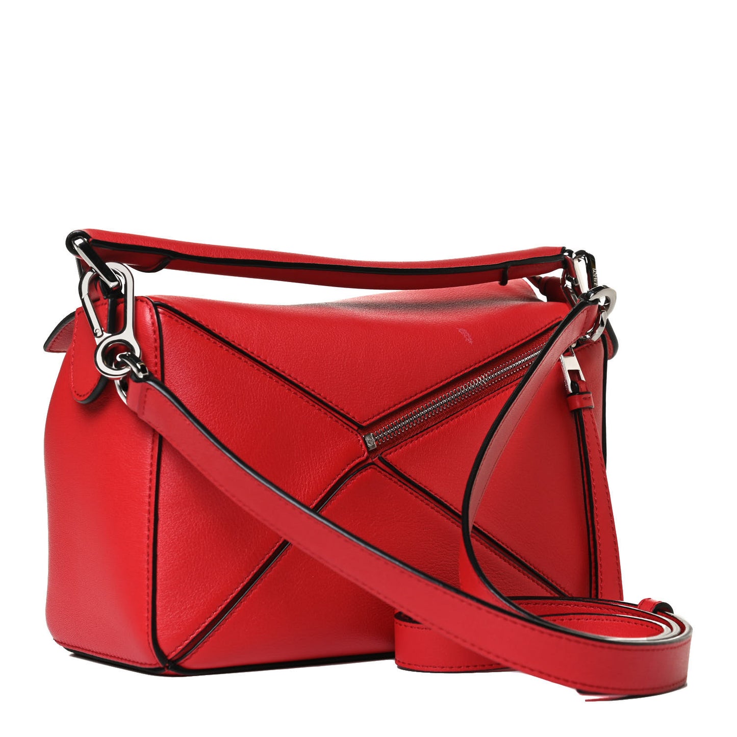 Calfskin Small Puzzle Bag Scarlet
