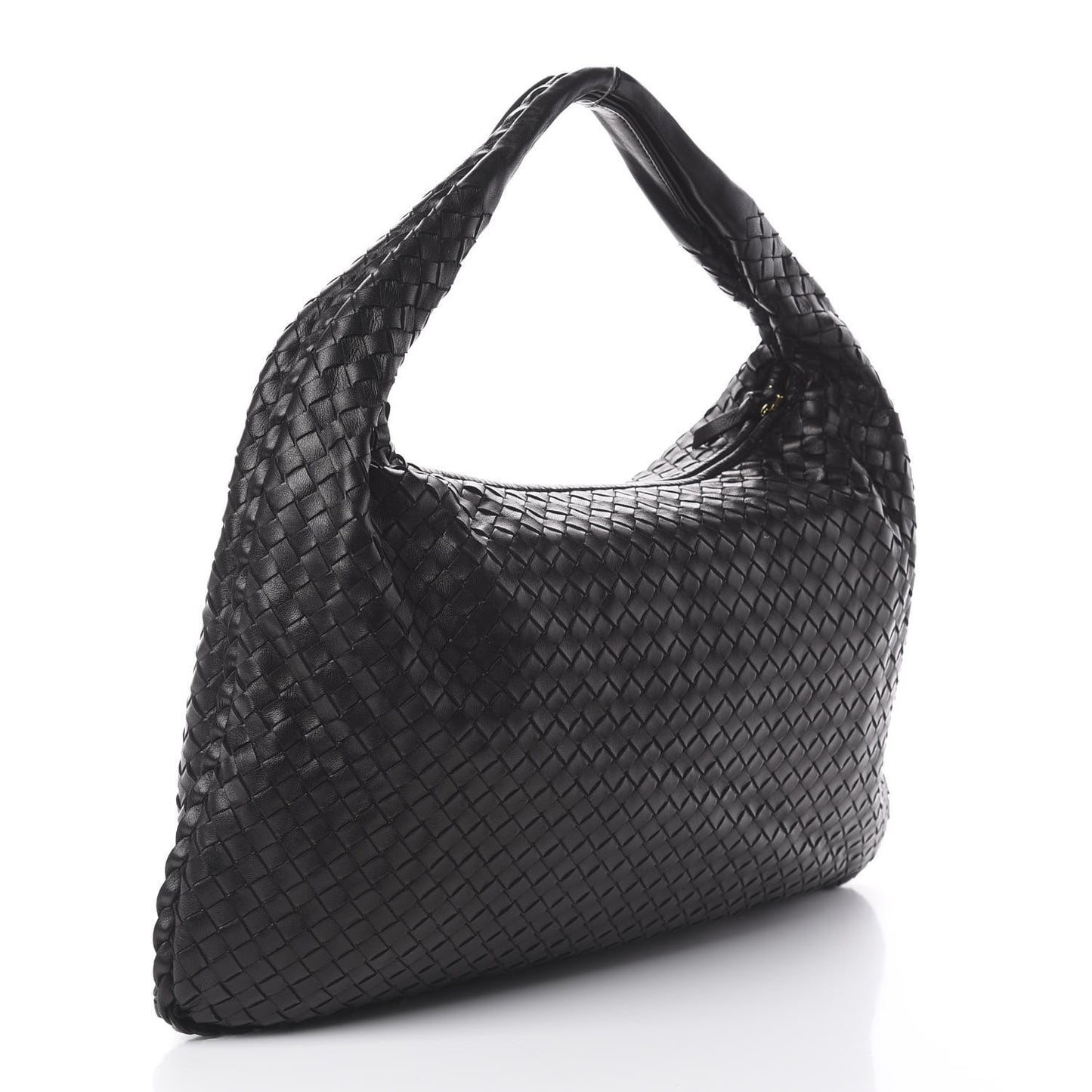 Nappa Intrecciato Large Veneta Hobo Black