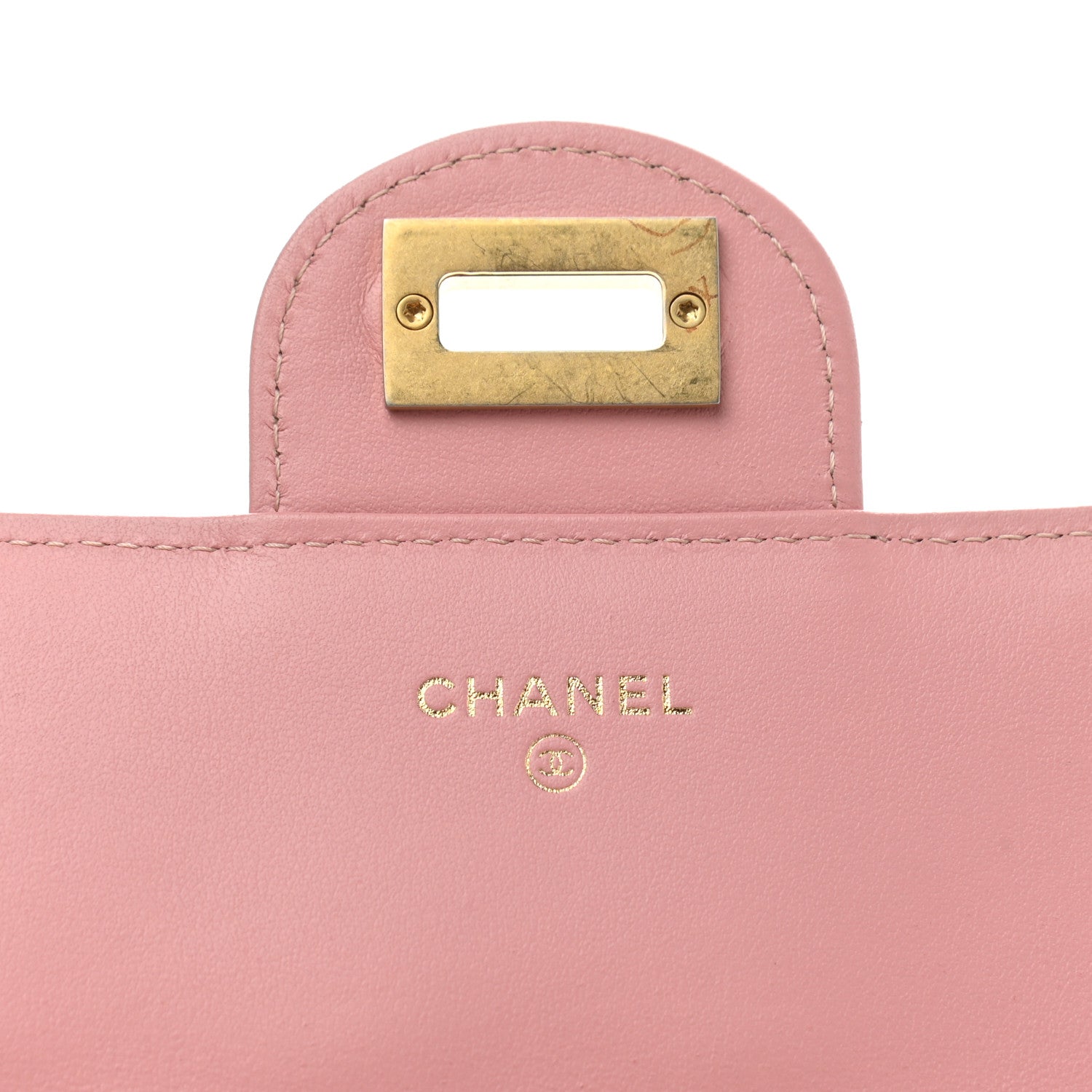 Chanel Aged Calfskin Quilted Reissue Large Gusset Flap Wallet Pink 6 of 9