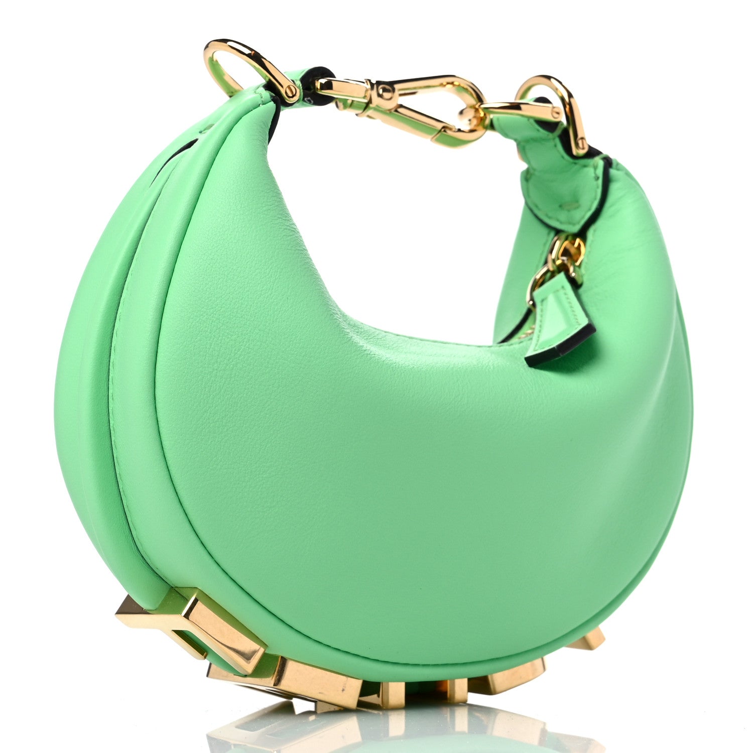Fendi Vitello Grace New Matte Nano Fendigraphy Hobo Charm Edamame 3 of 10