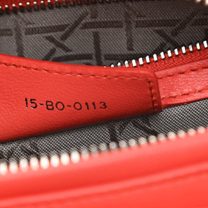 Christian Dior Lambskin Cannage Medium Lady Dior Coral 6 of 13