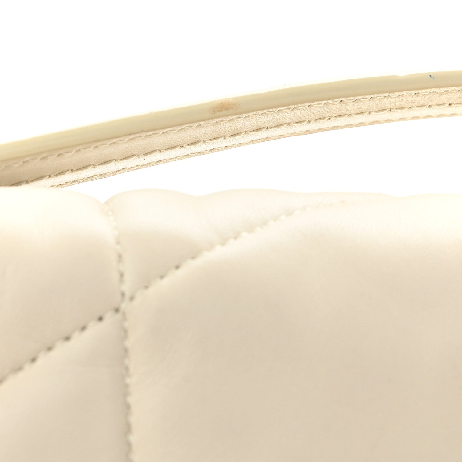Saint Laurent Lambskin Quilted Small Loulou Puffer Monogram Chain Satchel Blanc Vintage 15 of 16