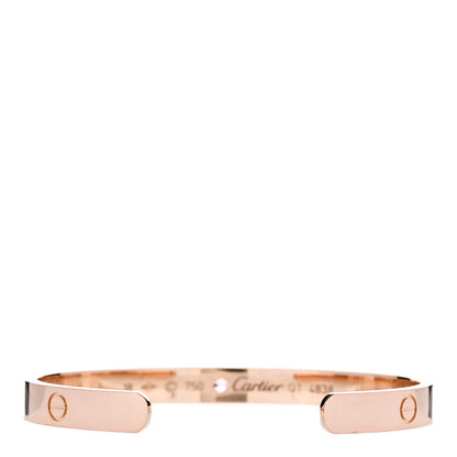 Cartier 18K Pink Gold Pink Sapphire LOVE Cuff Bracelet 18 2 of 3
