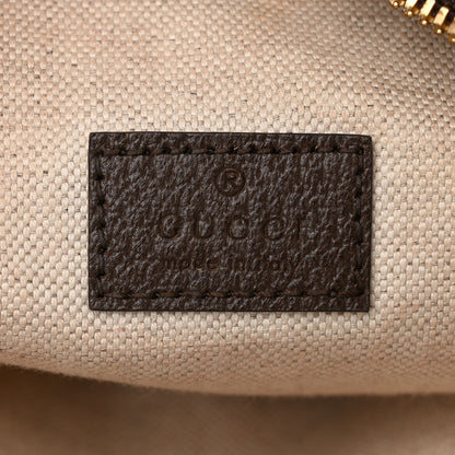 Gucci Monogram Jumbo GG Textured Dollar Calfskin Web Belt Bag Camel Ebony New Acero 6 of 11