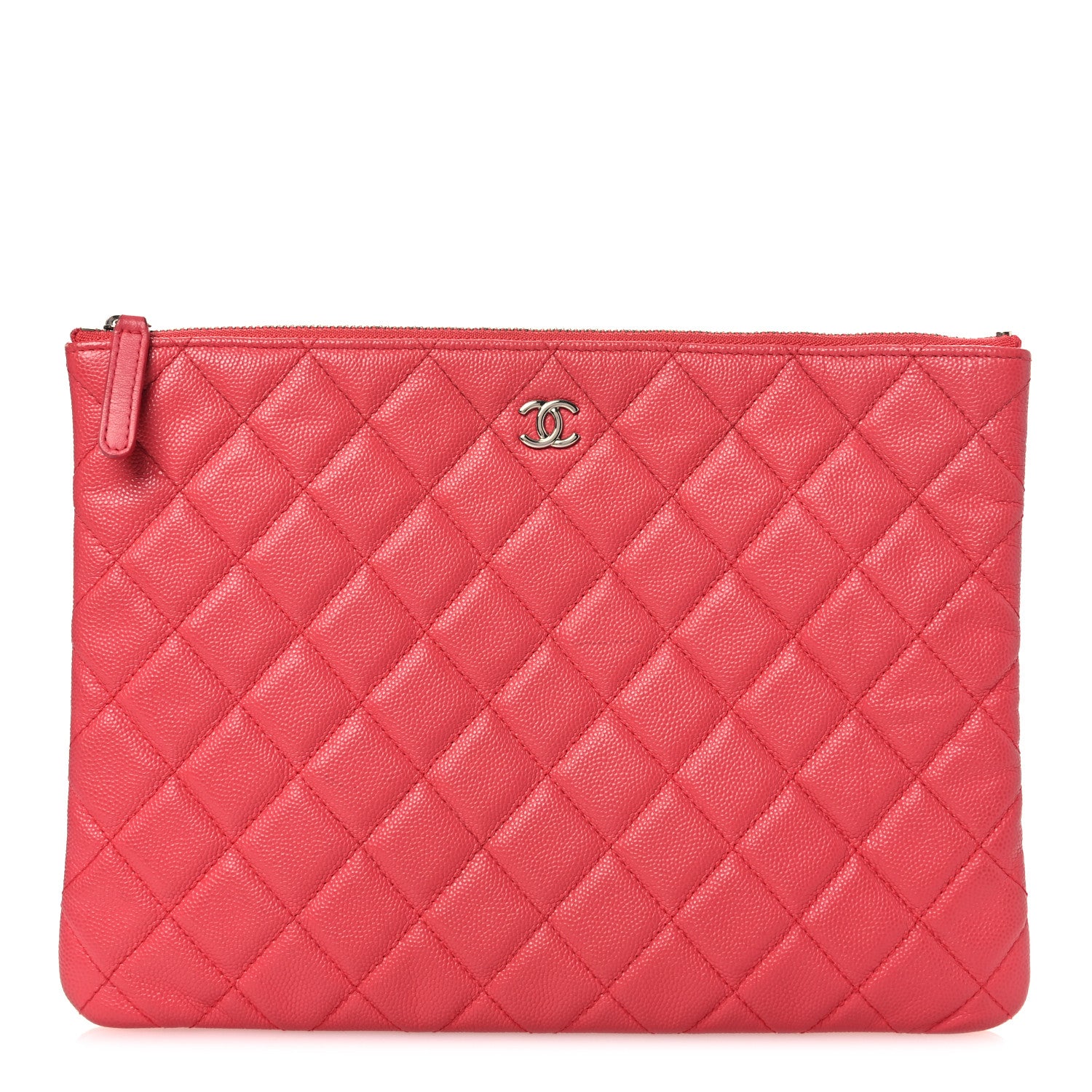 Chanel Caviar Quilted Medium Cosmetic Case Pink 1 of 13