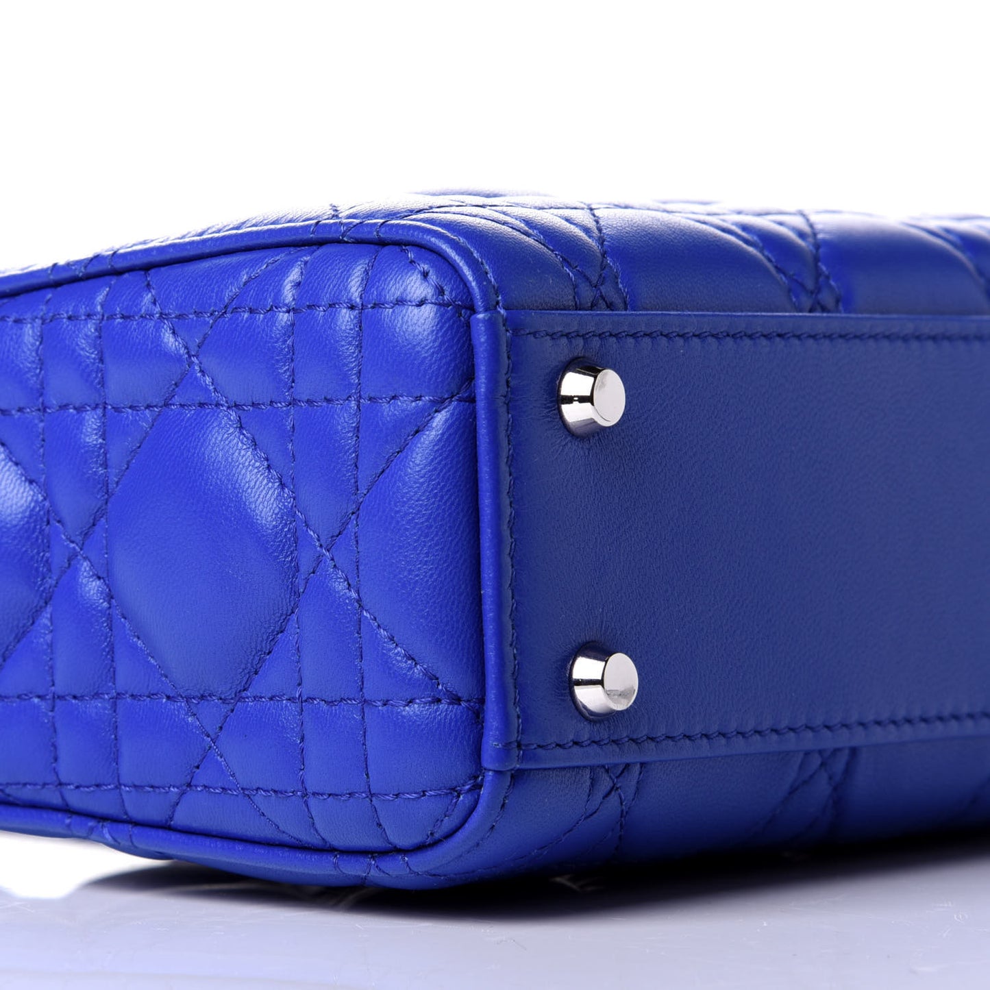 Lambskin Cannage Mini Lady Dior Blue