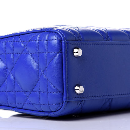 Christian Dior Lambskin Cannage Mini Lady Dior Blue 9 of 10