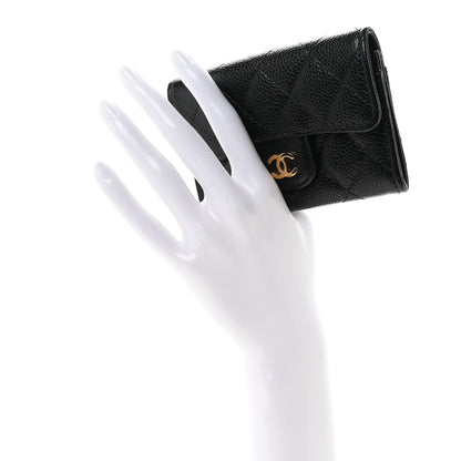 Chanel Caviar Quilted Flap Card Holder Black 2 of 9