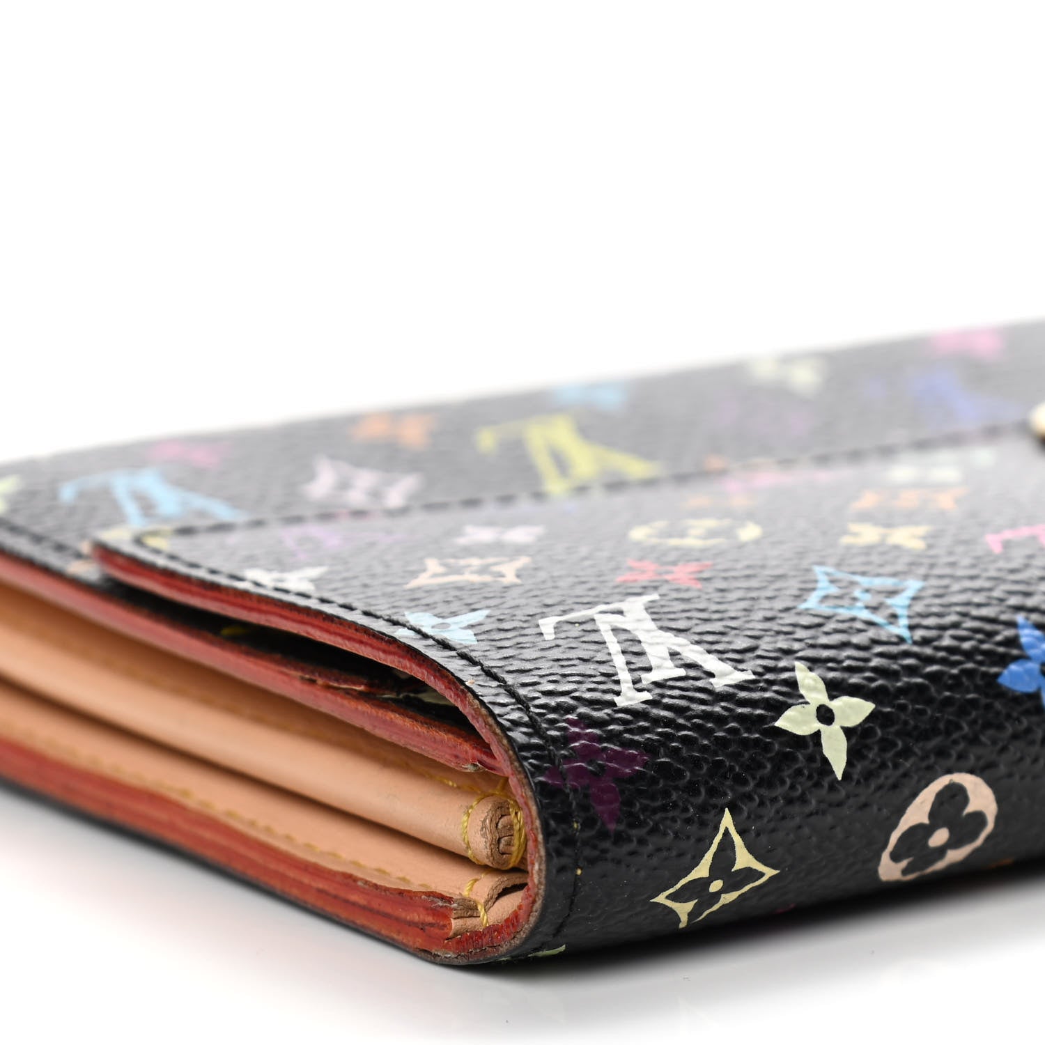 Louis Vuitton Monogram Multicolor Sarah Wallet Black 10 of 12