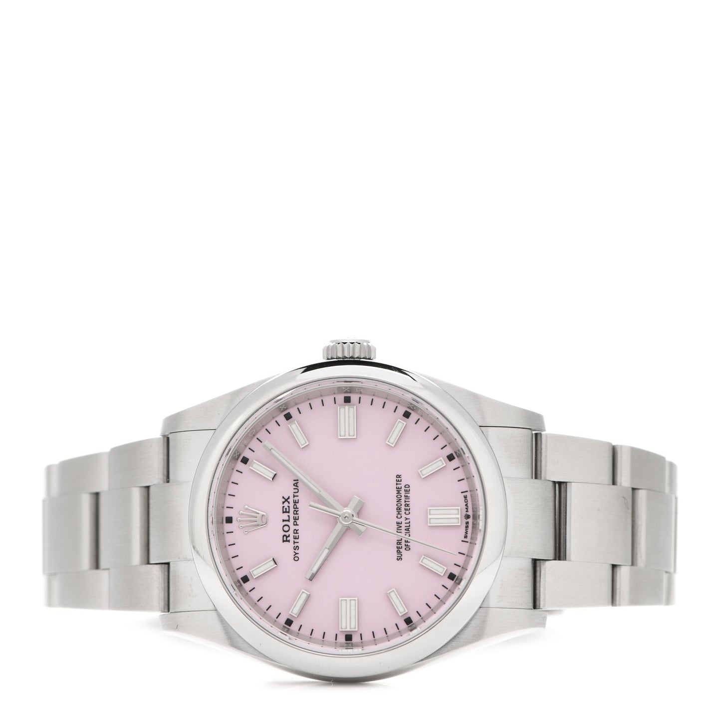 Stainless Steel 36mm Oyster Perpetual Watch Candy Pink 126000