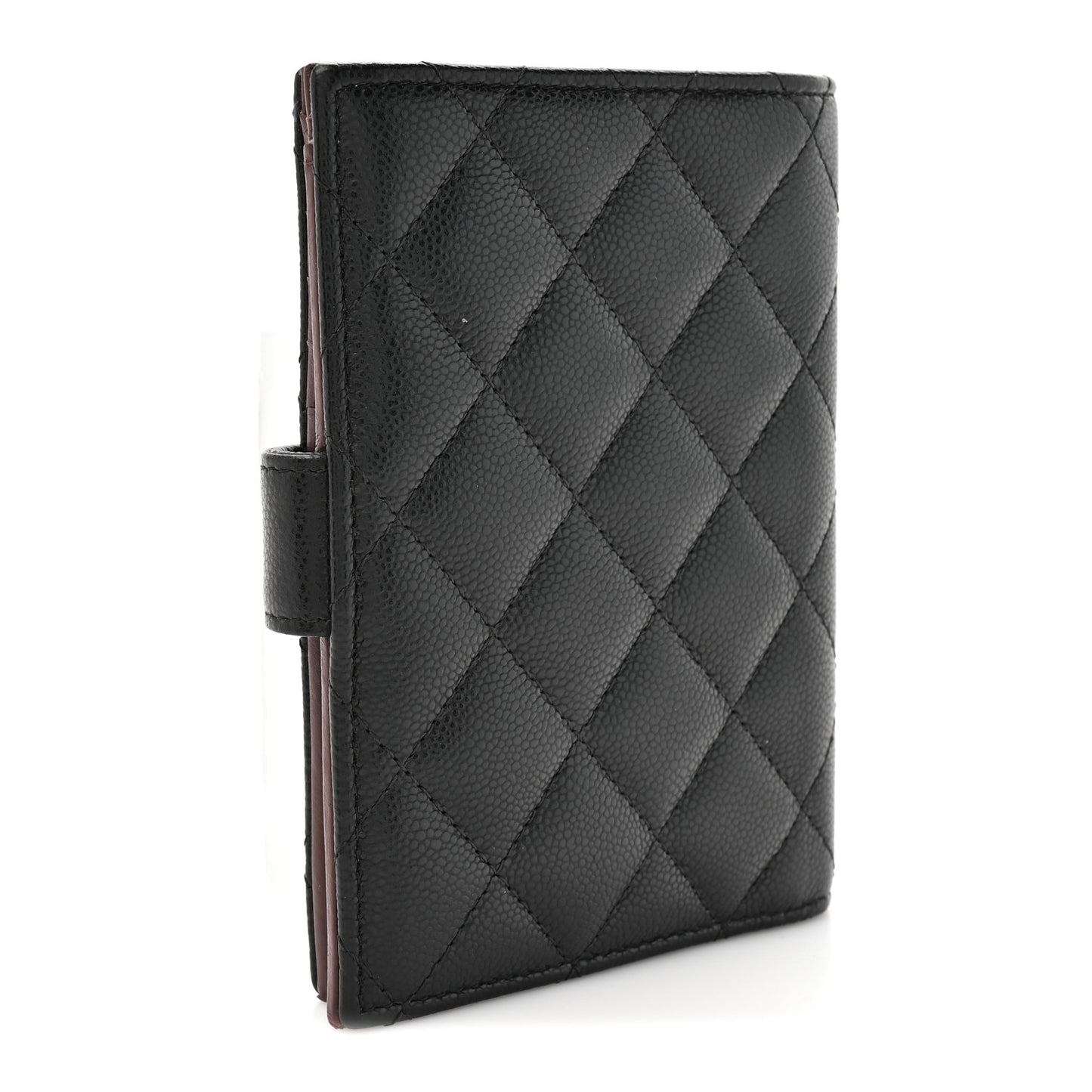 Caviar Quilted Passport Holder Black