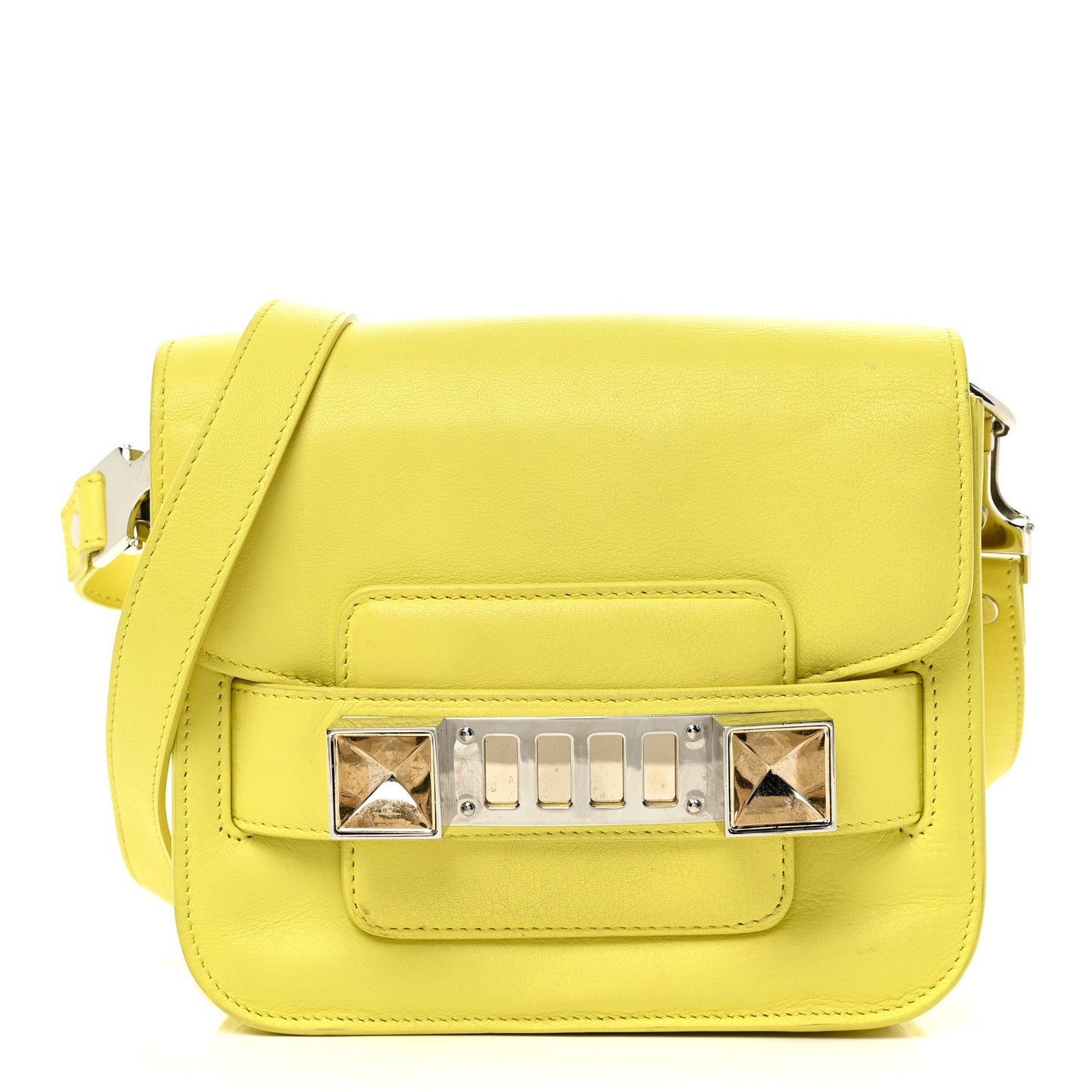 Calfskin Tiny PS11 Classic Shoulder Bag Lemon