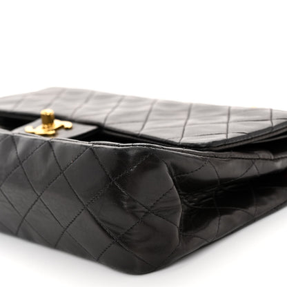 Chanel Lambskin Quilted Medium Double Flap Black 10 of 11