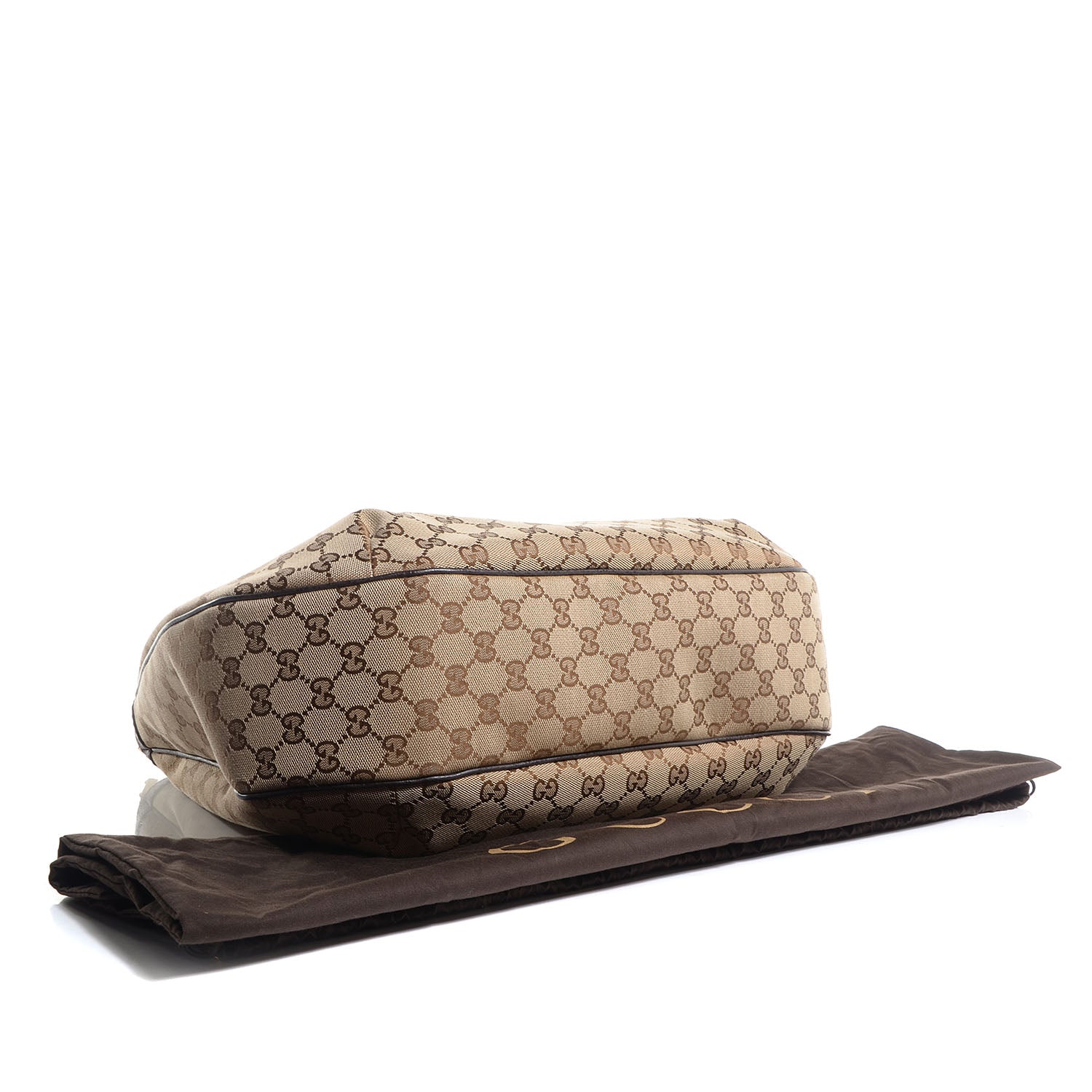 Gucci Monogram New Ladies Web Large Hobo Brown 4 of 7