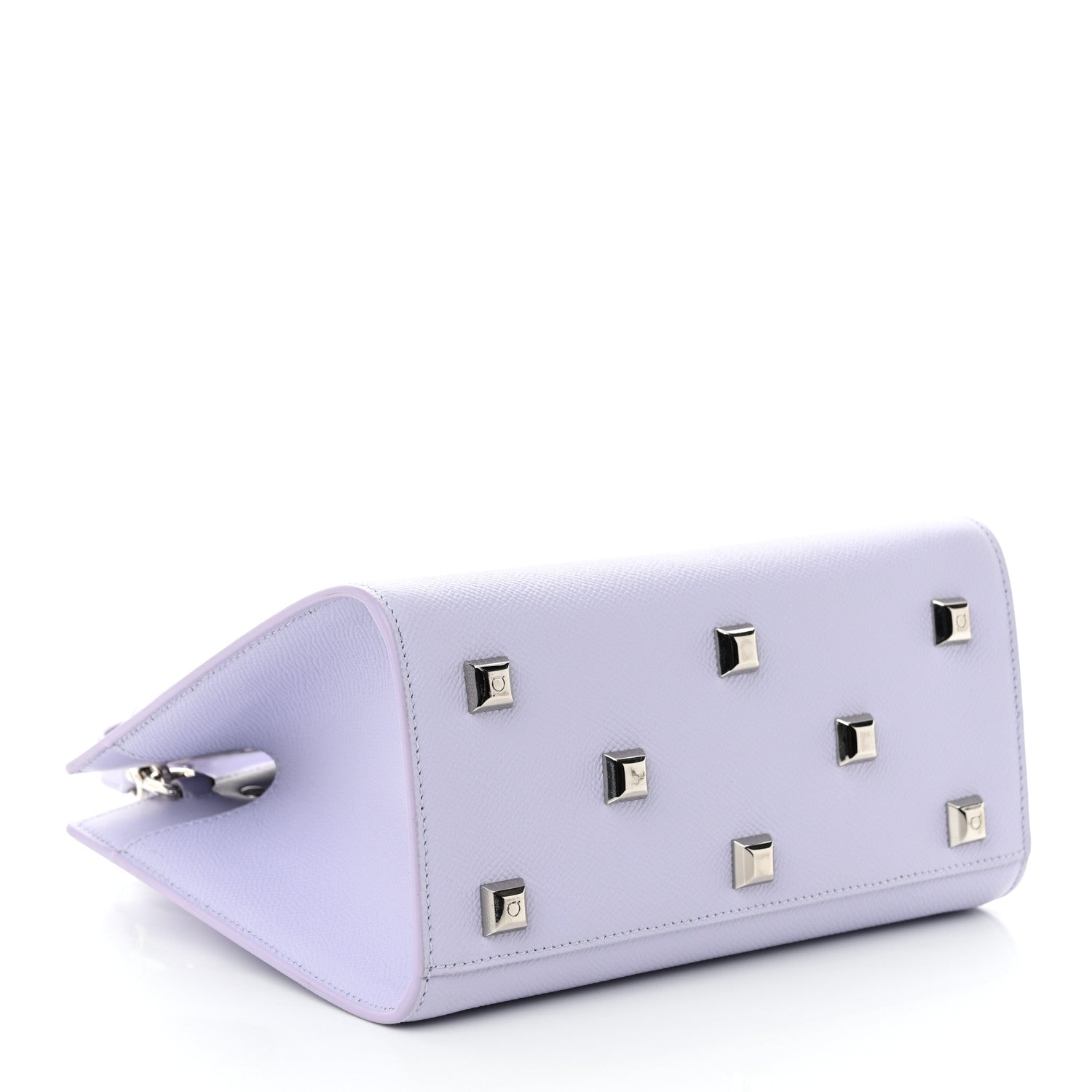 Salvatore Ferragamo Hammered Calfskin Small The Studio Box Bag